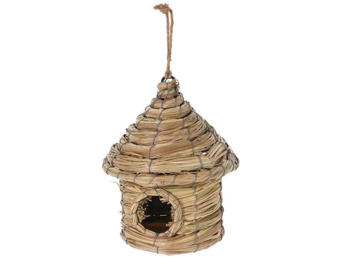 Casa Pajaros Choza Paja 18x20 Cm