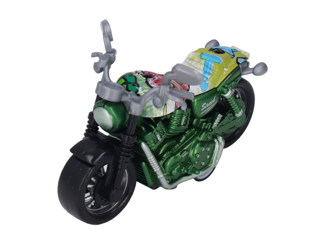 Moto De Juguete En Miniatura De Aleación Con Marcha Atrás Para Niños - Verde - Alta Simulación
