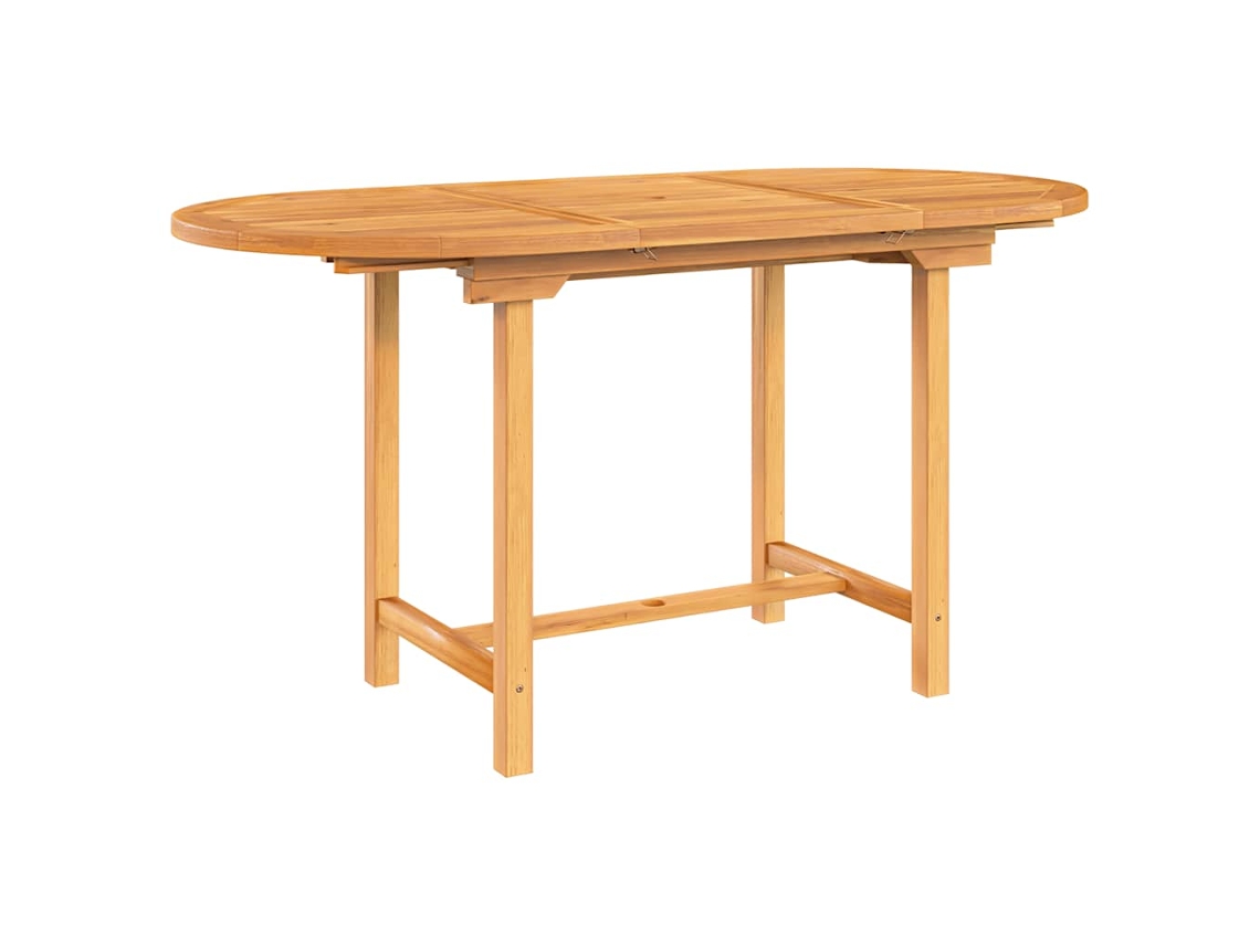 Mesa de jardín extensible Maison Exclusive, teca maciza (110 x 160 x 80 x 75 cm)