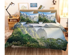 Funda de Edredón AJ WALLPAPER 3D Paisaje de las Montañas Nubladas 54 (200 x 225cm)