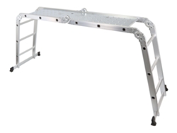 Escalera articulada multiusos de aluminio reforzado de 4x3 pies - Mader® | Ferretería