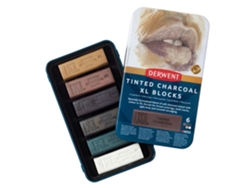 Bloques de carbón teñidos Derwent XL (caja de 6)