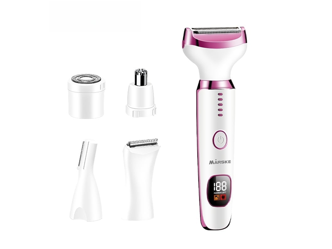Depiladora Mujer Marske 5-en-1 5 Cabezales Lcd - Ms6366 - Púrpura