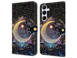 Bright Moon26-27 For Samsung Galaxy A17 5g Case Wallet Stand Pattern Printing Pu Leather Flip Phone Cover