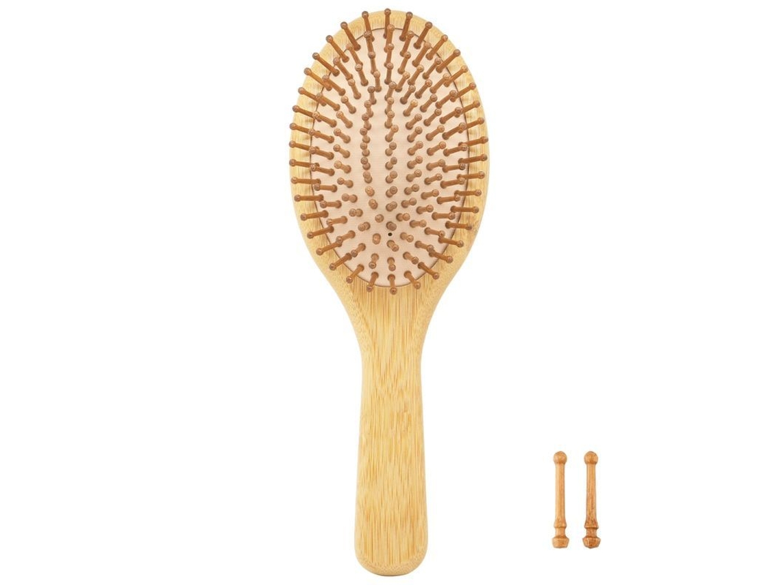 Peine De Madera Para Masaje Del Cuero Cabelludo: Antiestático Y Relajante.