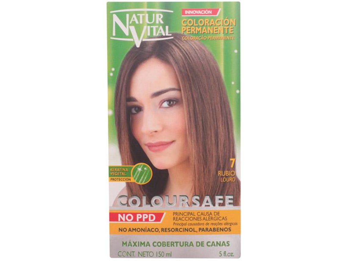 Tinte de Cabello Permanente NATURALEZA Y VIDA Coloursafe Tinte Permanente N7-Rubio (150 ml)