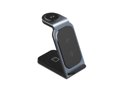 Auriculares Soporte de carga inalámbrico de aleación de aluminio tres en uno adecuado para teléfonos móviles y relojes