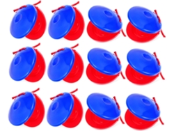 Juego De 12 Castañuelas Sencillas Para Niños Y Niñas - Instrumentos Musicales Y Juguetes Rítmicos
