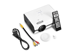 Proyector Led Mini Para Home Theater, Hd 1080p, Hdmi, Usb, Blanco Luz Dourada