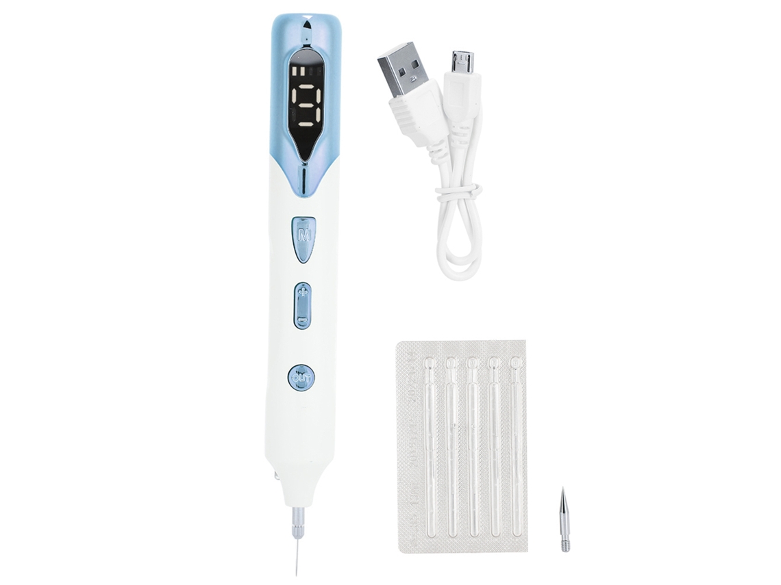 Lápiz Eléctrico Para Eliminar Pecas 9 Velocidades Ajustables Painless Remoción De Manchas Y Pigmentos Azul