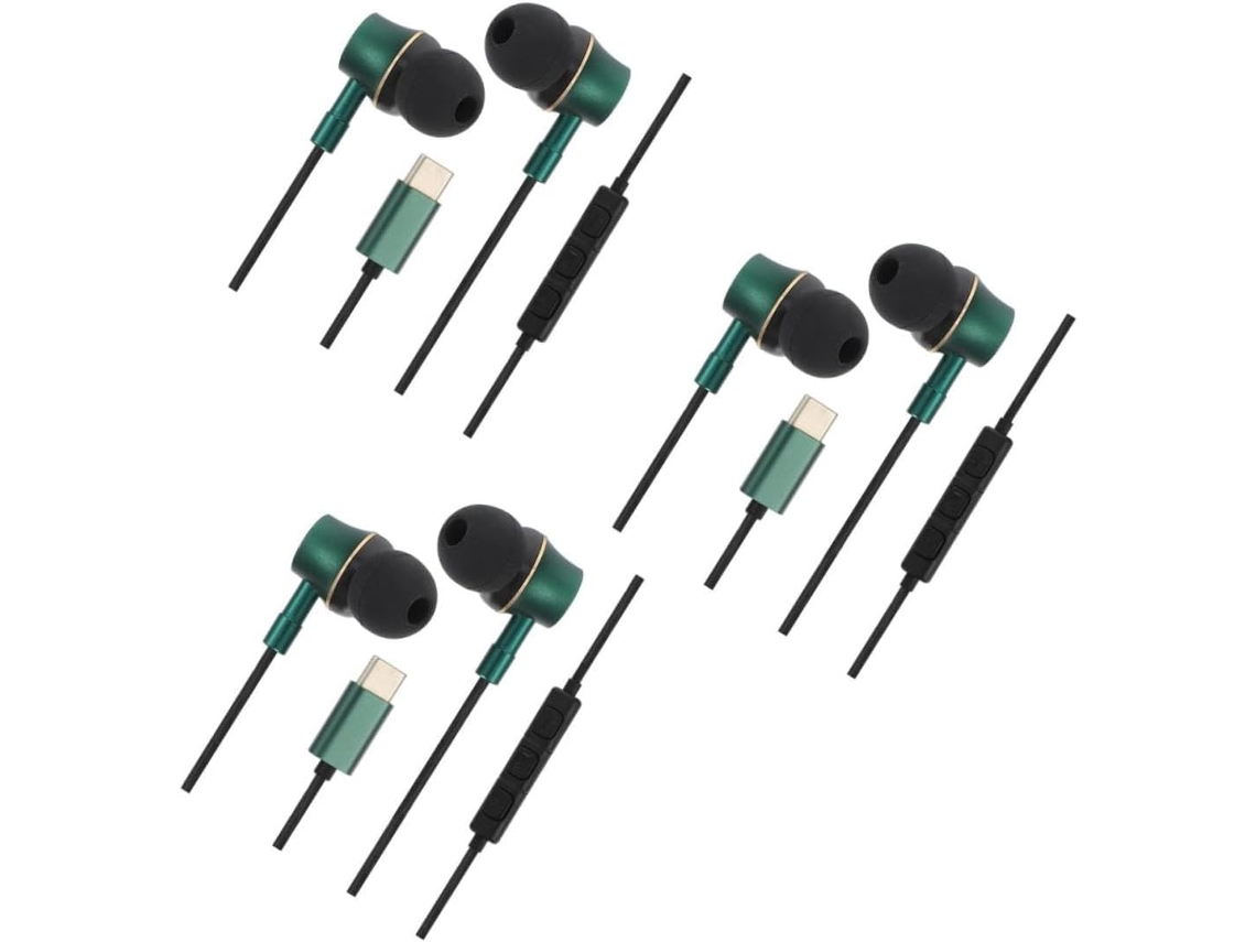 Auriculares Intrauditivos De 3 Piezas: Cancelación De Ruido Y Audio Estéreo. Diseño Cómodo Para Teléfonos.