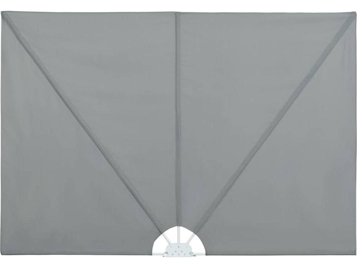 vidaXL Toldo lateral plegable terraza gris 300x150 cm