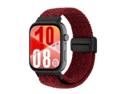 Pulsera para Huawei Watch Fit 4 / Fit 4 Pro / Fit 3 - Trenzada - Cierre magnético, Negro, Rojo
