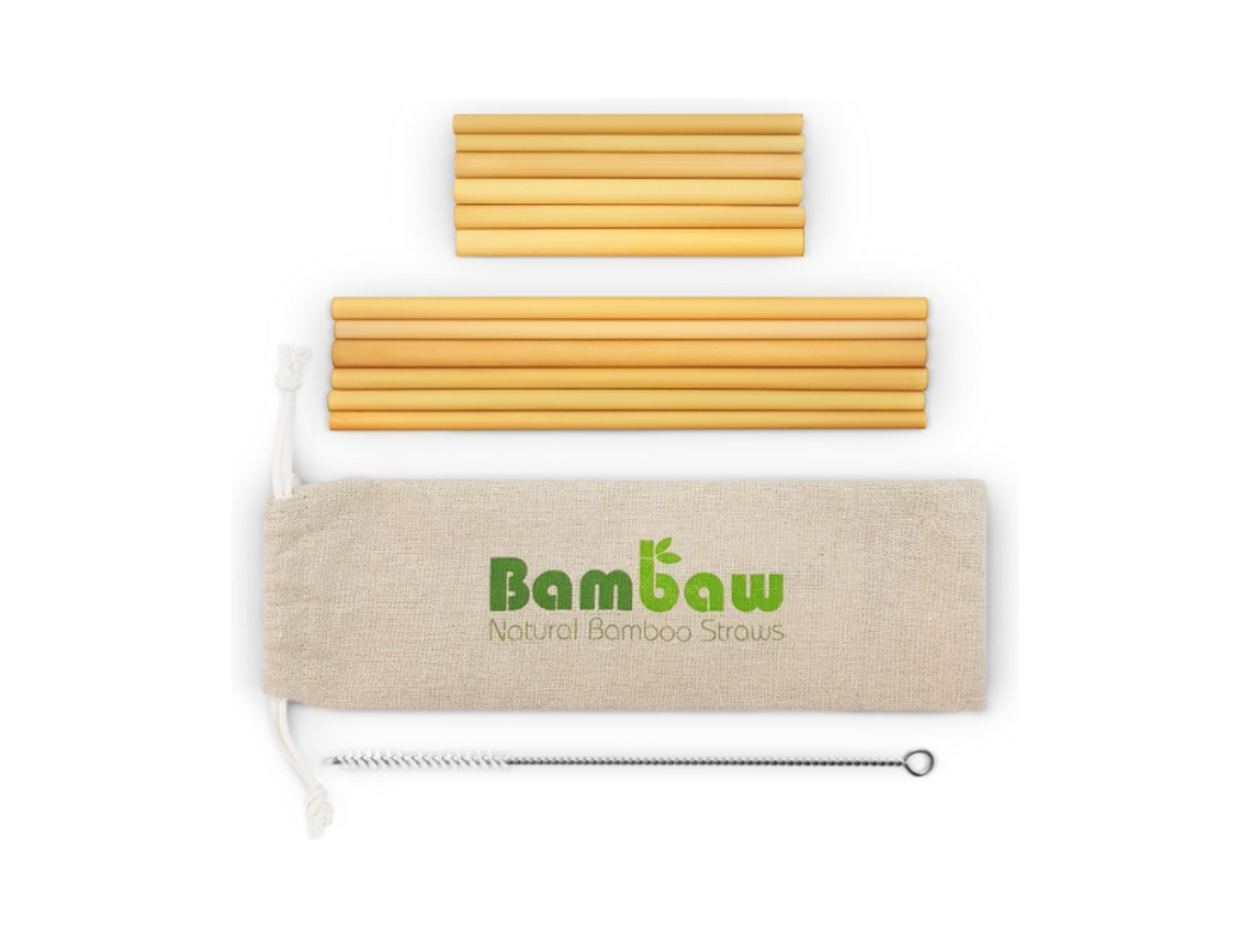 Pajitas de Bambú 22 y 13 Cm BAMBAW