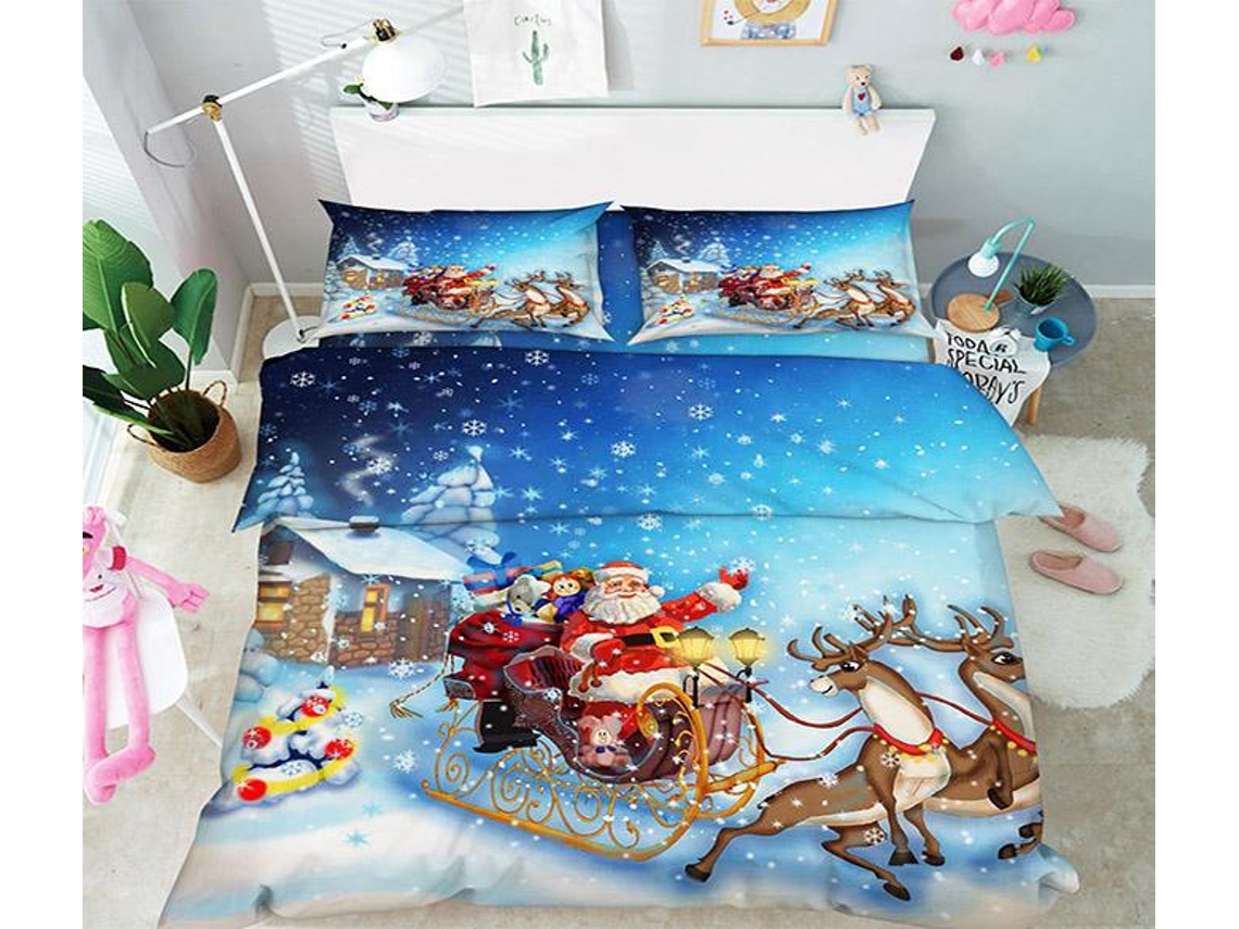 Funda de Edredón AJ WALLPAPER 3D Papá Noel 13 (200 x 225cm)