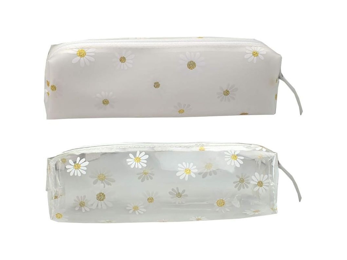 Estuches para lápices de plástico translúcido Linjou (2 unidades), organizador portátil.