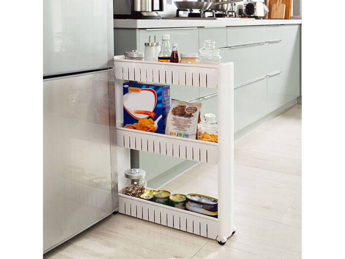 Librería móvil, 3 compartimentos, 54,5 x 12,5 x 71 cm, blanco TRUYUETY