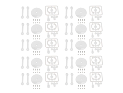 10 Piezas De Soportes De Plástico Para Figuras De Acción, Bases De Exhibición Para Minifiguras, Fácil Montaje, Transparentes.