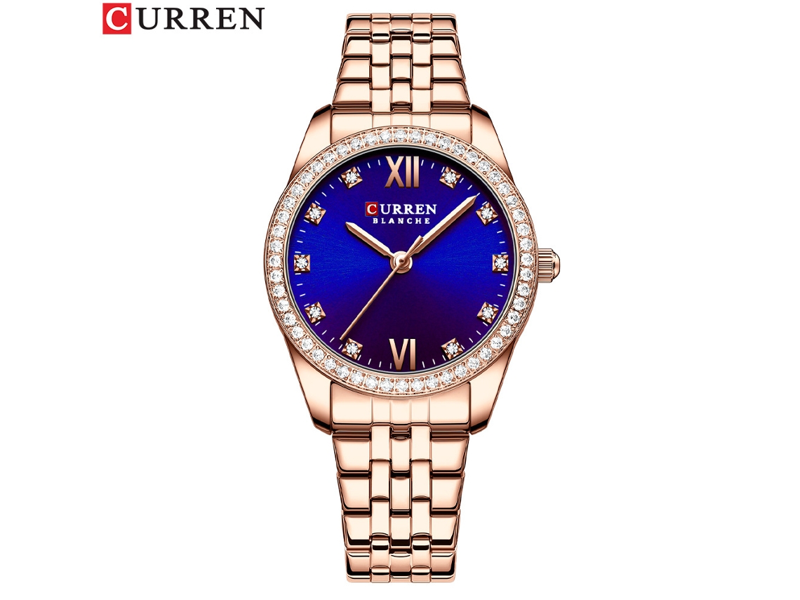 Reloj De Pulsera De Cuarzo Minimalista Para Mujer, Con Números Romanos, Resistente Al Agua Y Con Números Romanos (azul Oscuro).