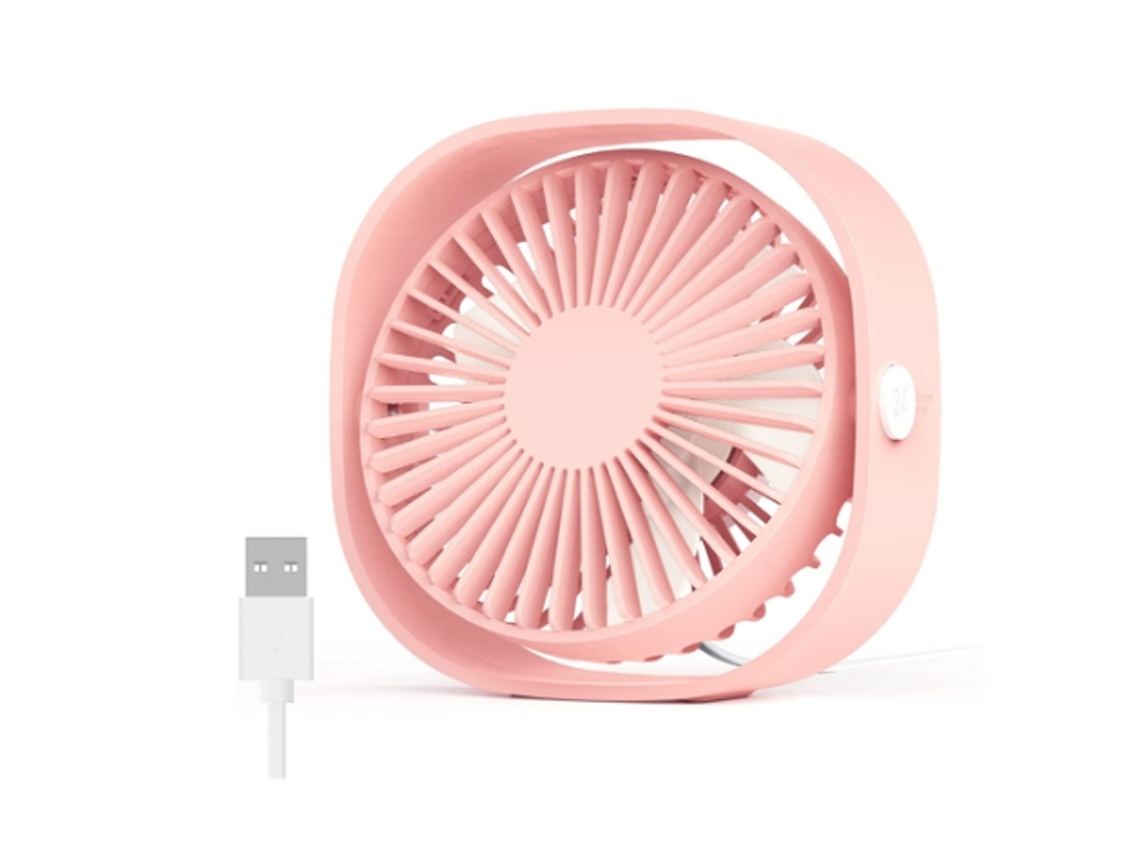 Ventilador de mesa USB de 4 velocidades Yizhood rosa 2021