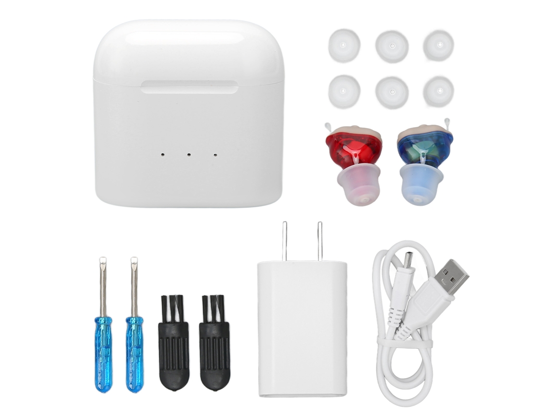 Audífono (20 Canales Recargable) Mini Amplificador Inalámbrico Auriculares Digitales Invisibles