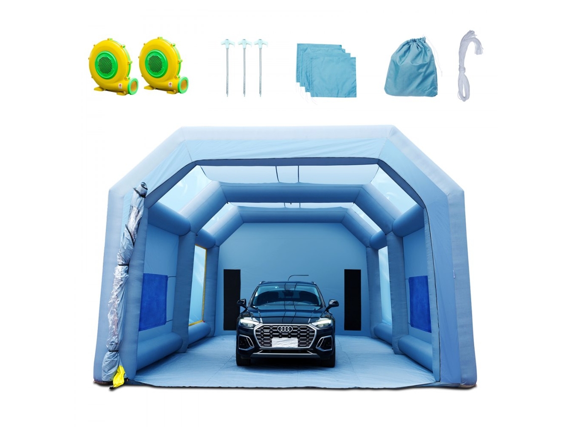 Cabina de pintura inflable fabricada en tela Oxford duradera y PVC por Tekmaquinas
