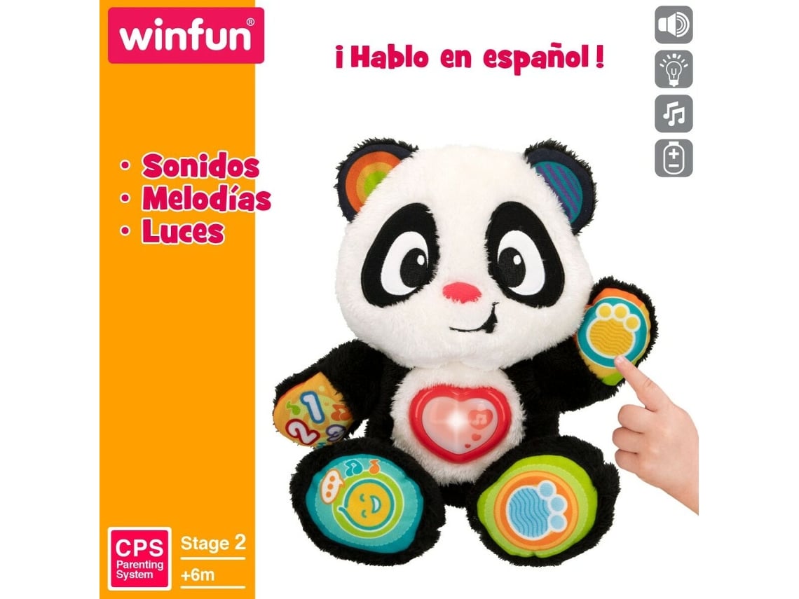 Peluche Interactivo WINFUN Oso Panda 27 x 33 x 14 cm (Edad Mínima
