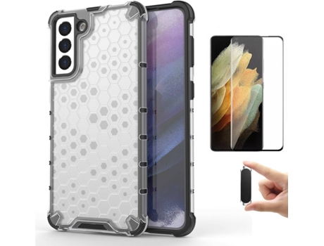 Kit Carcasa, Protector Y Soporte Samsung S21 Plus Flexguard Rumble