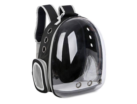 Mochila Transportín para Gatos y Perros GATARIA Negro