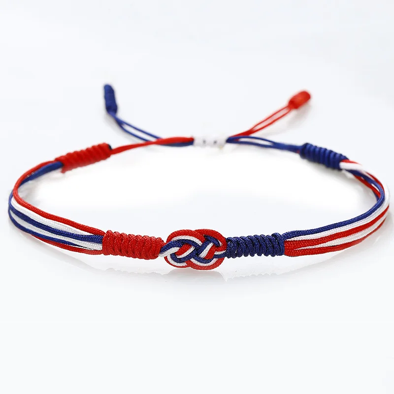 (ee. Uu. Y Reino Unido) Pulsera Con La Bandera Nacional Tejida A Mano En Cuerda, Joyería De Equipos Deportivos