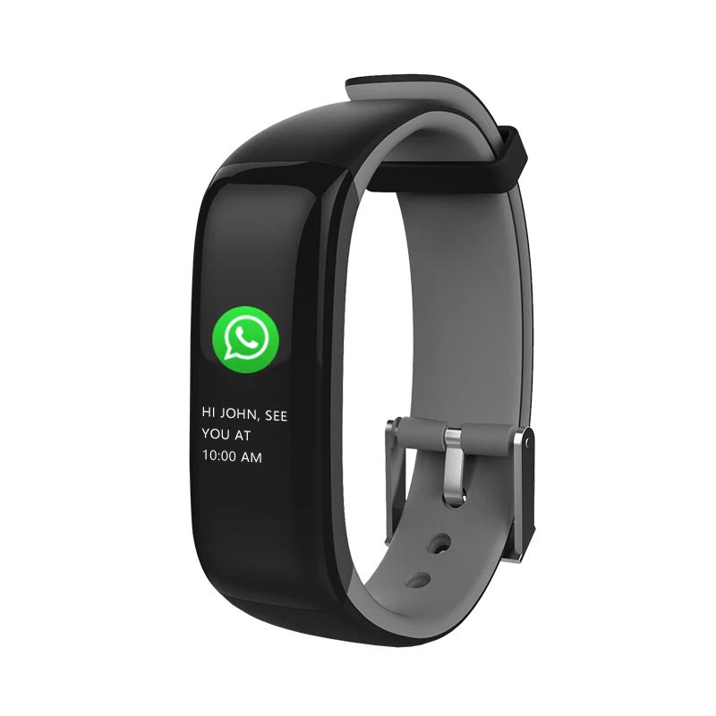 (cinza) Pulseira Inteligente Com Tela Colorida De 0,96 Polegadas, Monitoramento De Frequência Cardíaca E Pressão Arterial.