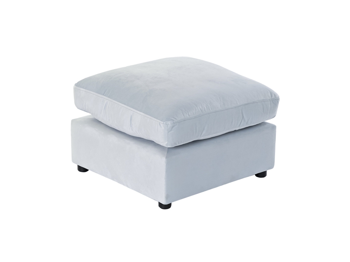Reposapies Poliester Madera Azul Celeste 55x55x35cm