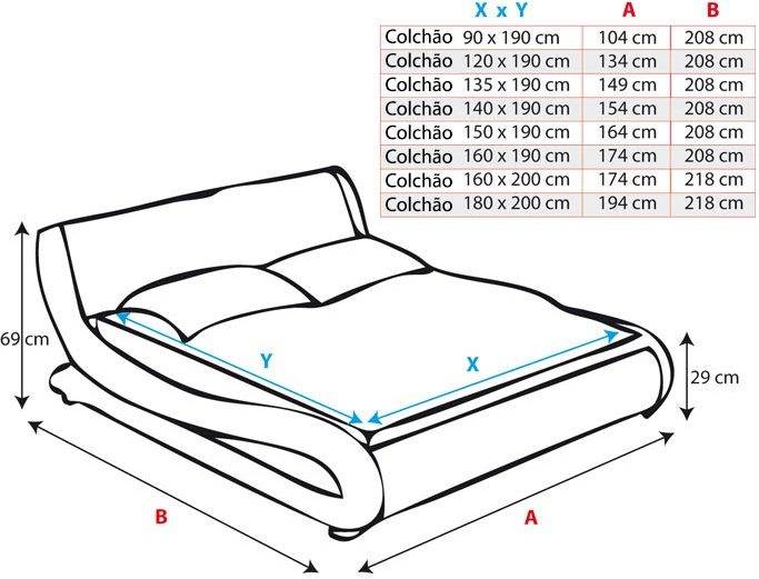 Cama Bonitos Alessia negro polipiel compatible con 180x200 cm de matrimonio 180x200cm