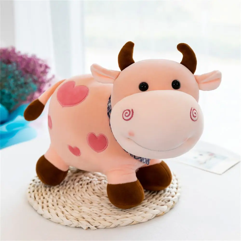 (rosa) Lindo Peluche De Vaca De Dibujos Animados Para Decoración Del Hogar, Juguete Para Niños, Animal De Peluche