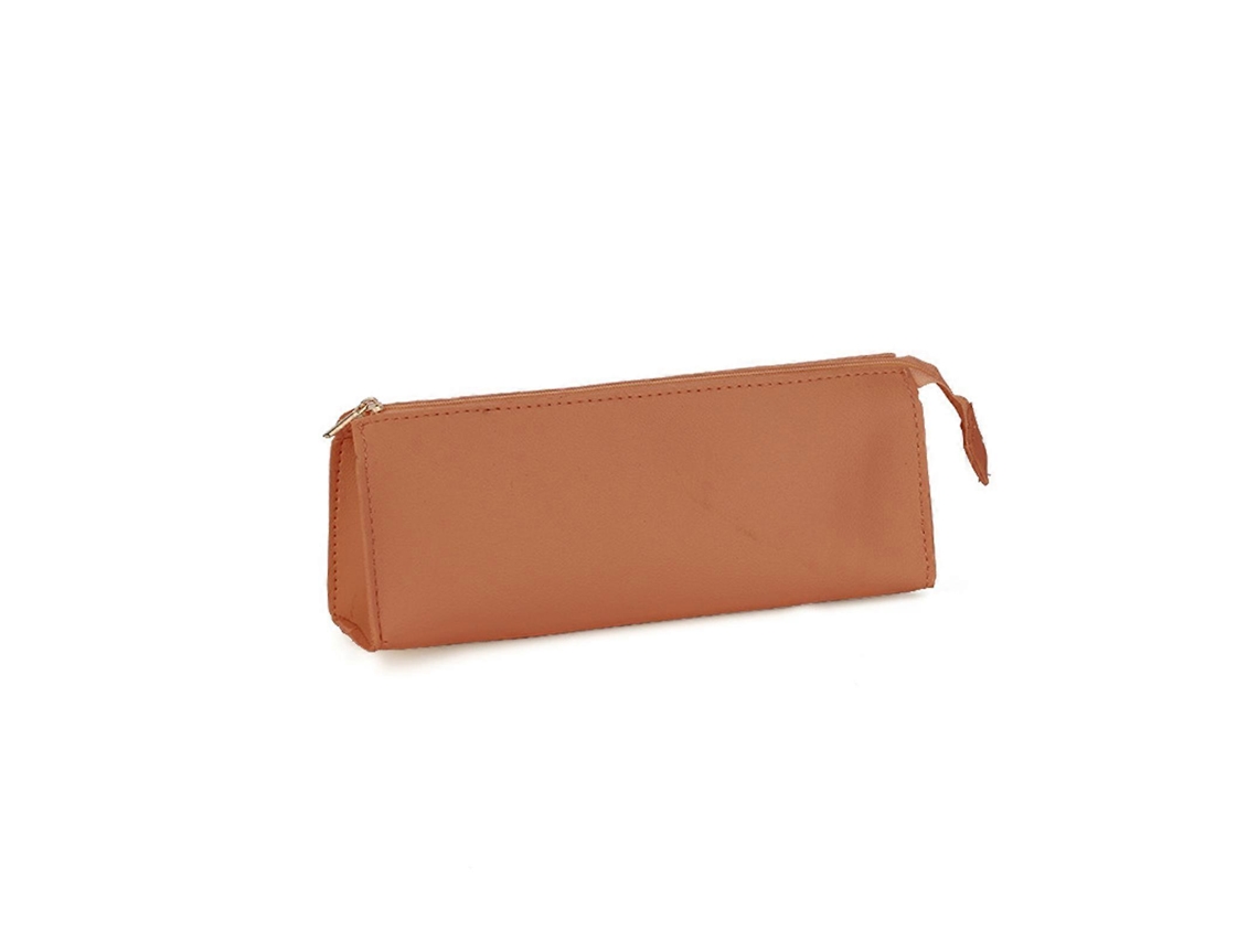 Estuche de cuero elegante de gran capacidad para estudiantes y profesionales