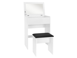 Tocador con Espejo ML-DESIGN (Blanco - MDF - 60 X 40 X 82)