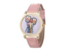 Elegante Reloj De Pulsera Unisex De Cuarzo De Estilo Casual Para Parejas - Regalo (rosa)