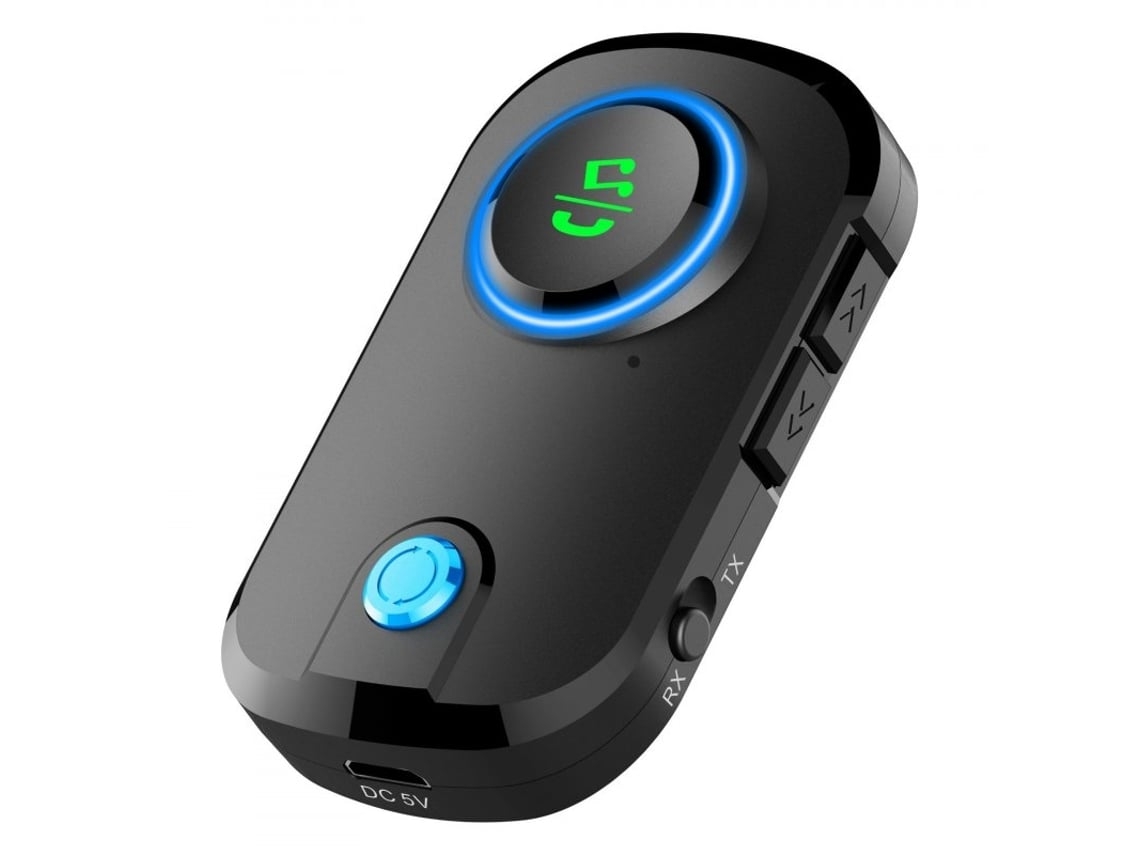 Adaptador De Audio Inalámbrico Bluetooth 5.0 Con Entrada Auxiliar De 3,5 Mm Para Coche - Negro*