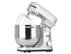 Batidora de cocina BIOLOMIX BM601 1200W Batidor de huevos y nata Amasadora de masa para pasteles 6L Plata