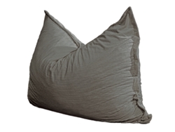 Puf En Terciopelo Acanalado Desenfundable Gris Oscuro 180 X 140 Cm