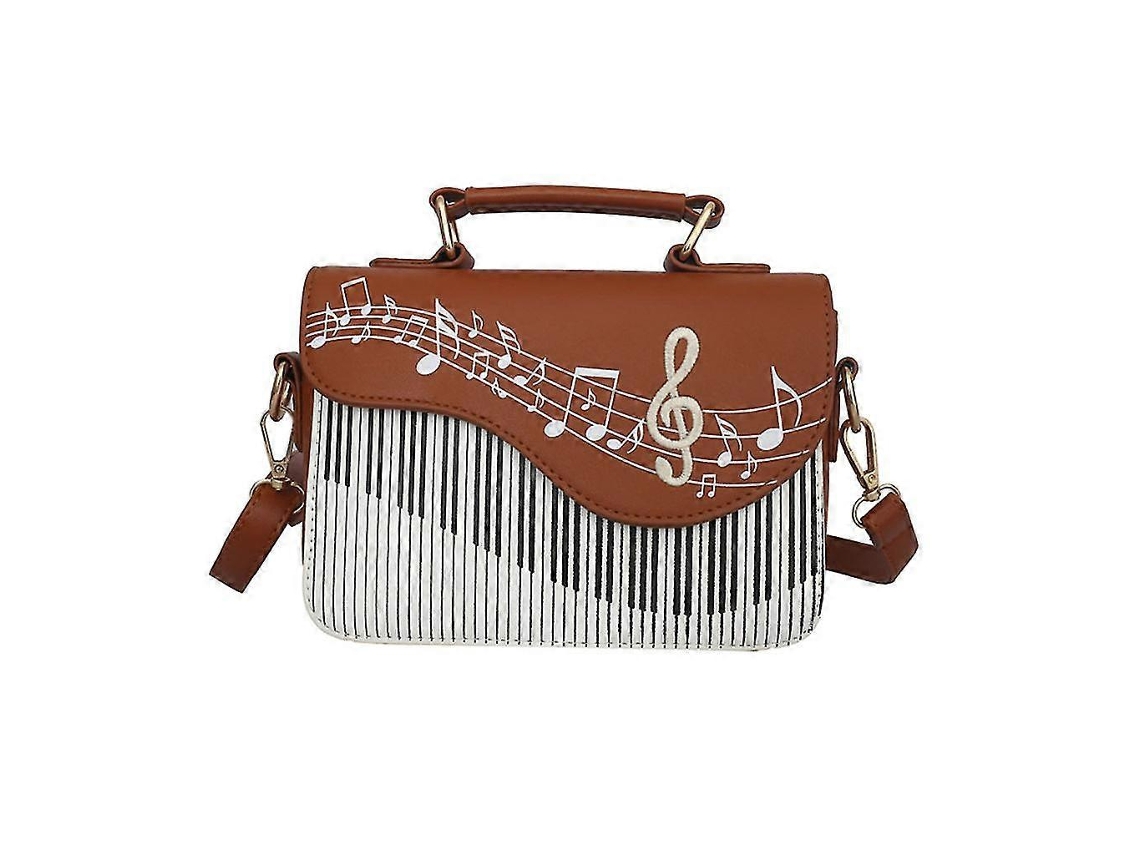 Bolso bandolera para piano, Bolsos de moda, Bolsos de mujer, Bolsos cruzados, Bolso de mujer con asa superior, Bolso tote marrón