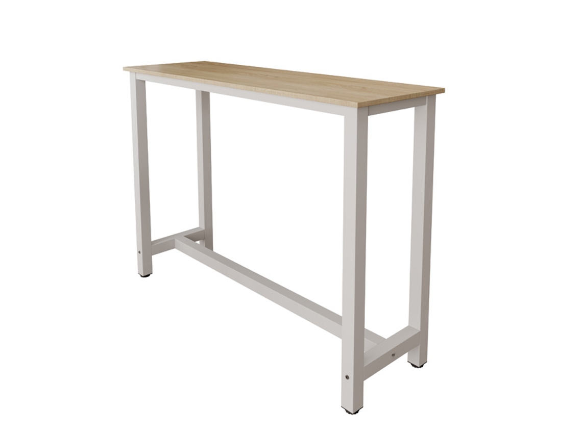 Mesa Alta Ani Móveis Bonitos Color Blanco Y Sonoma (140cm)