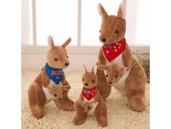 Ats-juguete De Peluche Canguro Cariño Cartoon Canguro Mom Y Bebé Animales Suave Peluche