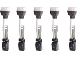 Rebe-conjunto De 5 Bases De Bombilla Gu10 Con Cable Y Caja De Unión Aislada 2a 250v Resistente A Altas Temperaturas Para Led Y Halógeno