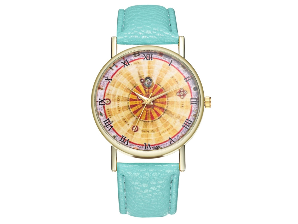 Reloj De Pulsera Unisex Zhoulianfa, Correa De Cuero Sintético, Cuarzo, Estilo De Lujo (menta)
