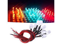 Omni-50 Piezas Diodos Led Pre Cableados 12v 10mm Cabeza Redonda Luces Coloridas Parpadeo Lento