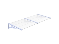 Maison Exclusive - Marquesina Puerta Policarbonato Gris Y Transparente 199x90 Cm