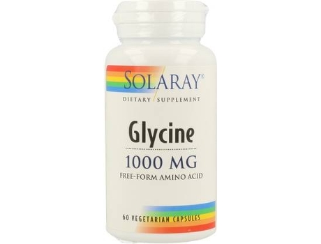 Complemento Alimentar SOLARAY Glycine (60 cápsulas vegetais de 1000mg)