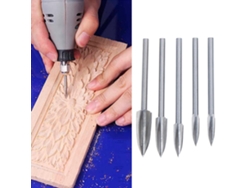Juego de 5 brocas para grabado en madera (herramientas de bricolaje)
