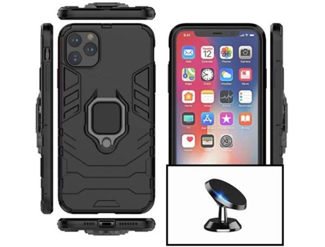 Carcasa + Soporte iphone 13 Mini PHONECARE Military Defender Negro 89985